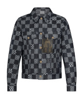 Джинсовая куртка Louis Vuitton Damier с эффектом дисторсии