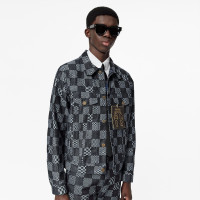 Джинсовая куртка Louis Vuitton Damier с эффектом дисторсии