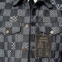 Джинсовая куртка Louis Vuitton Damier с эффектом дисторсии