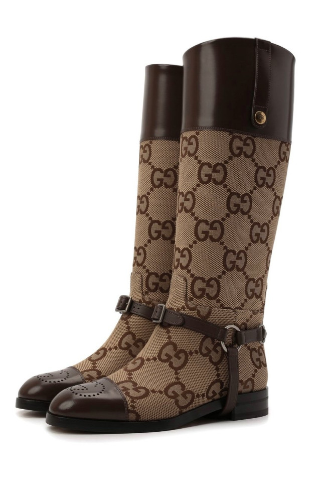 Высокие сапоги-казаки Gucci Denvee