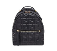 Мини-рюкзак Fendi из кожи с тисненым узором FF
