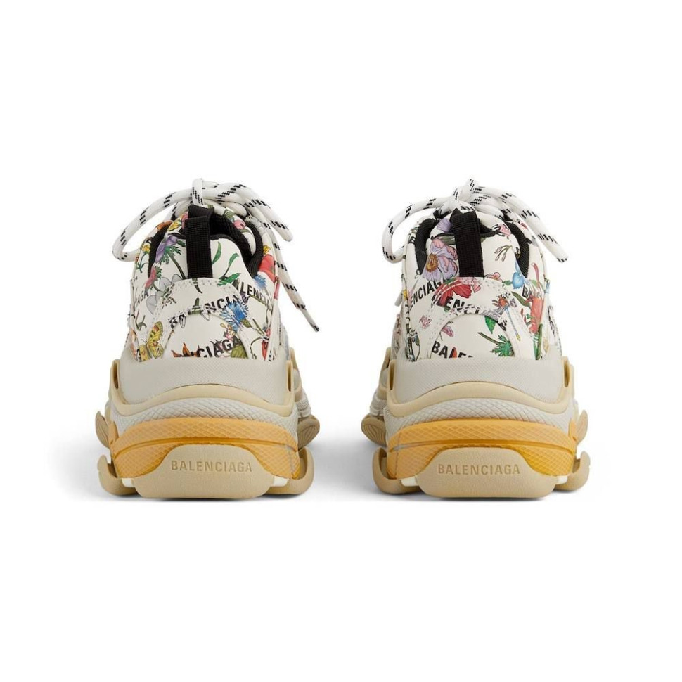Gucci Кроссовки Гуччи х Баленсиага The Hacker Project Triple S Flora Print