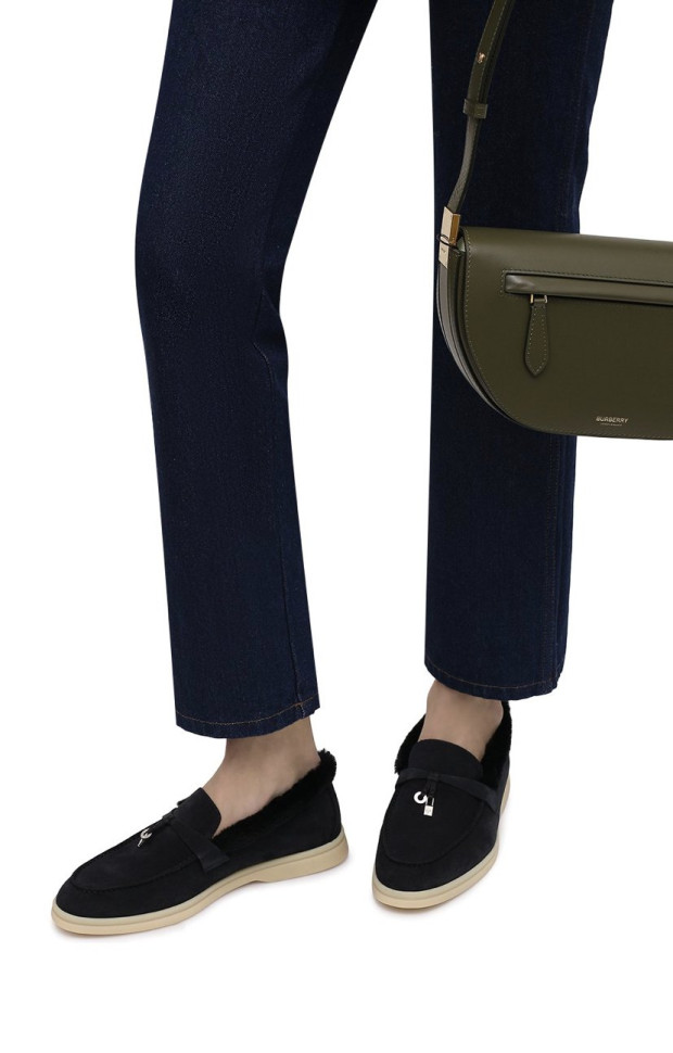 Loro Piana Замшевые лоферы Summer Charms Walk