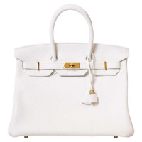 Сумка Hermes Birkin 35 White Taurillon Clemence GHW
