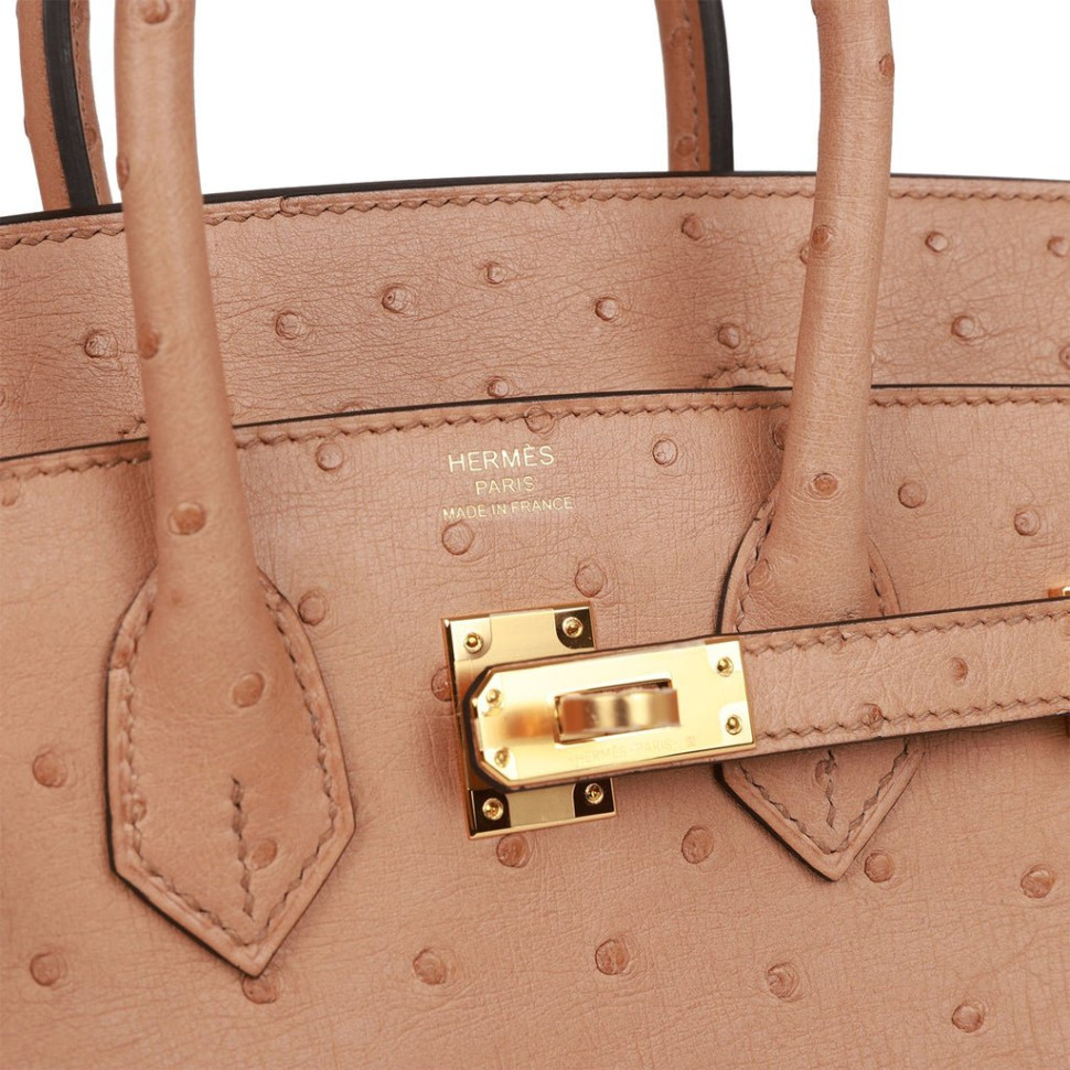 СУМКА Hermes BIRKIN 25 ИЗ КОЖИ СТРАУСА