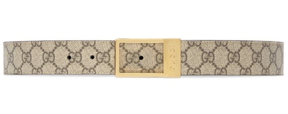 Ремень Gucci с прямоугольной пряжкой GG