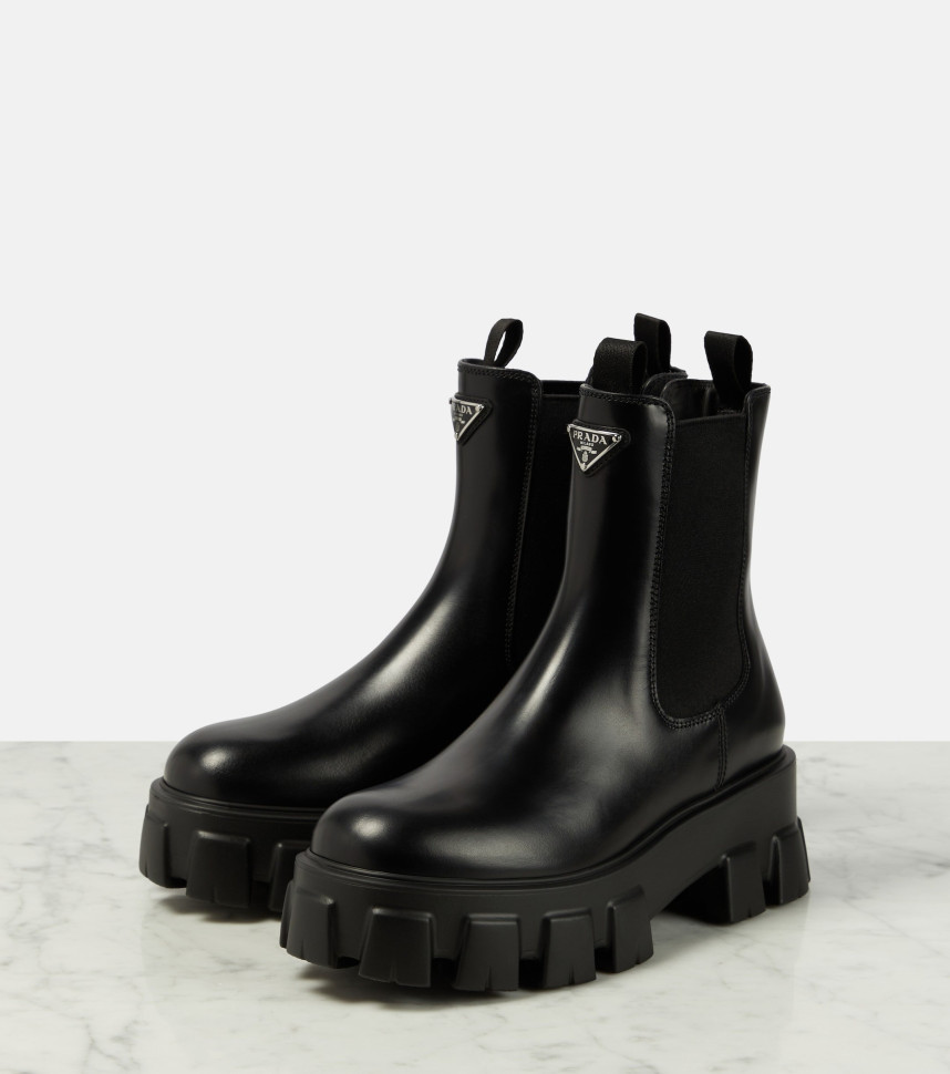 Кожаные челси Prada Monolith