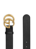 Ремень кожаный GUCCI с пряжкой GG