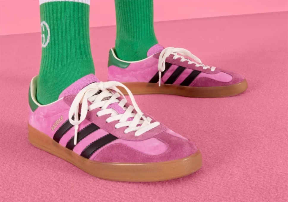 Adidas x Gucci Лимитированные кроссовки Adidas x Gucci Wmns Gazelle 'Pink Velvet'