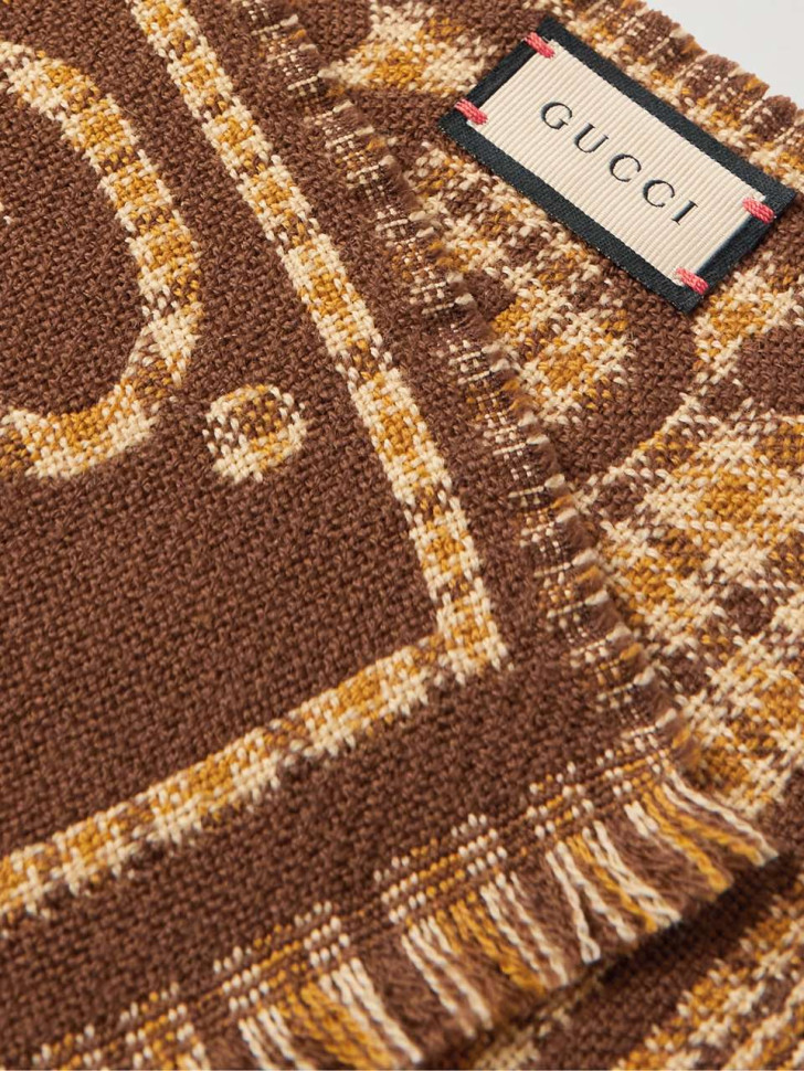 Шарф Gucci Шерстяной с логотипом