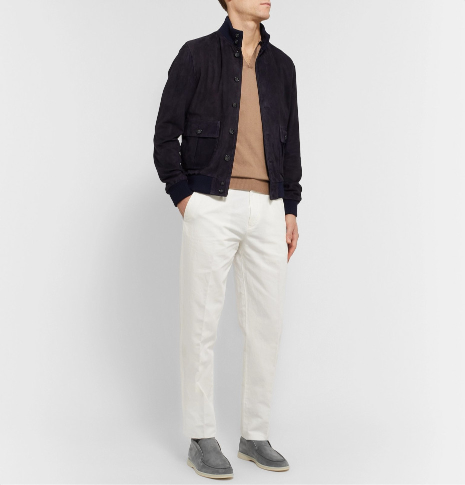 Замшевые ботинки Loro Piana Open Walk