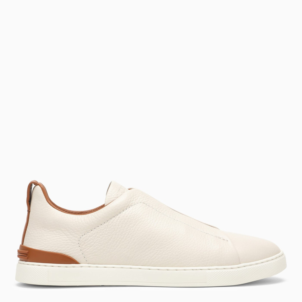Zegna Кожаные кеды Triple Stitch с тройной строчкой