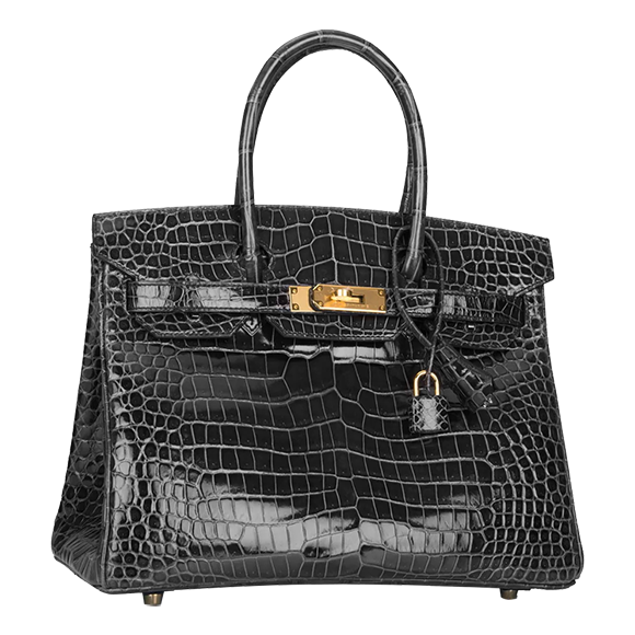 СУМКА Hermes CROCODILE NILOTICUS LISSE GRAPHITE GHW
