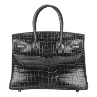 СУМКА Hermes CROCODILE NILOTICUS LISSE GRAPHITE GHW