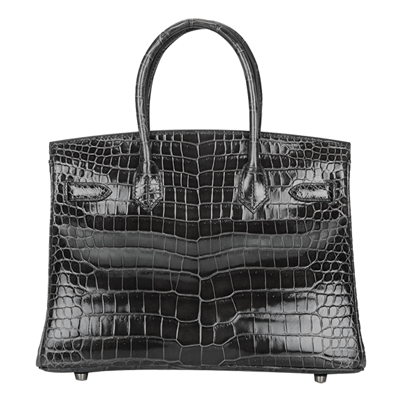 СУМКА Hermes CROCODILE NILOTICUS LISSE GRAPHITE GHW