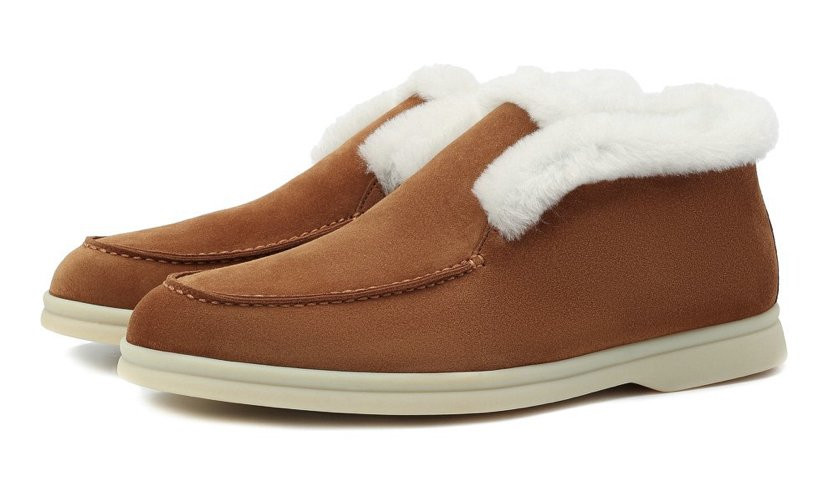 Замшевые ботинки Loro Piana Open Walk