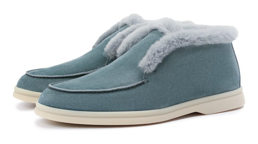Замшевые ботинки Loro Piana Open Walk