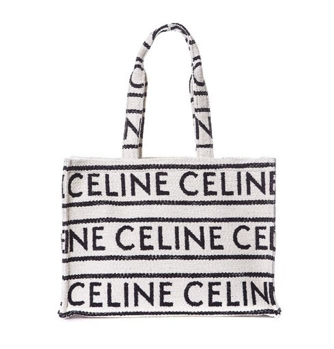 Сумка-тоут Celine с логотипом в полоску