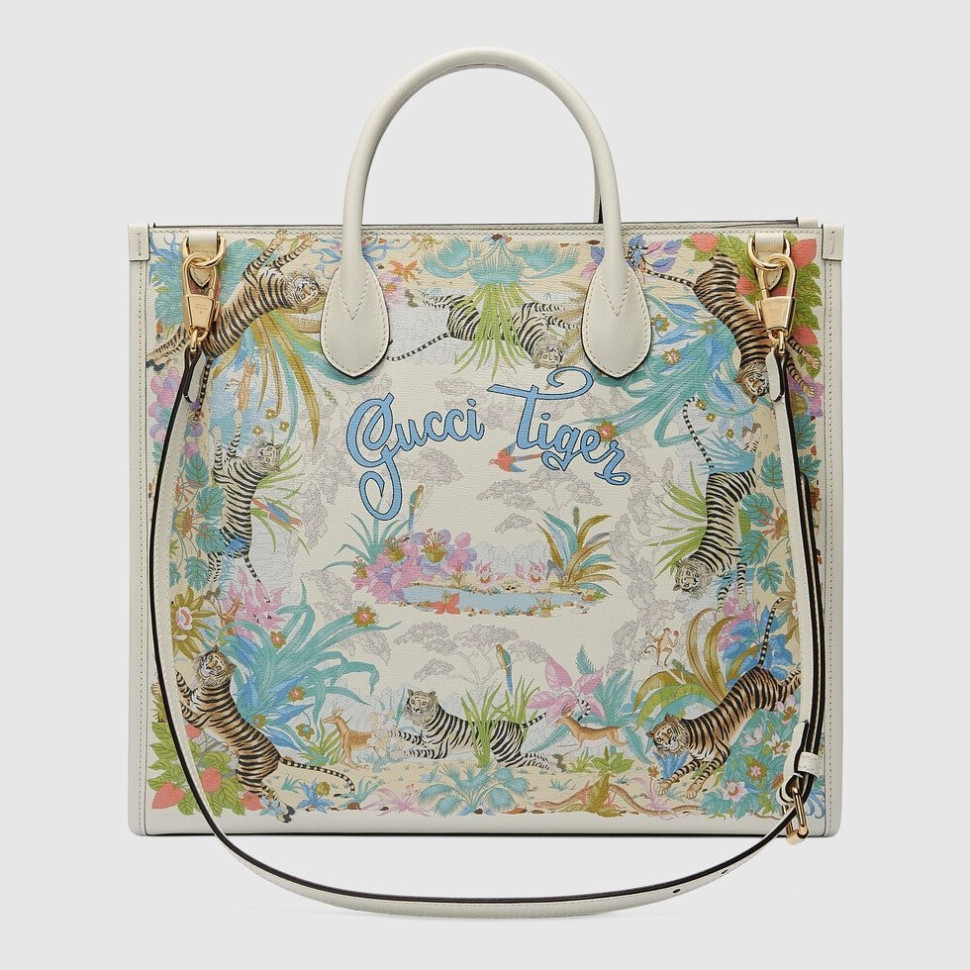Сумка-тоут Gucci Tiger среднего размера