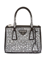 Мини-сумка-тоут Prada Galleria с кристаллами
