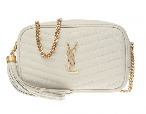 МИНИ-СУМКА Saint Laurent LOU ИЗ СТЕГАНОЙ КОЖИ GRAIN DE POUDRE С ТИСНЕНИЕМ