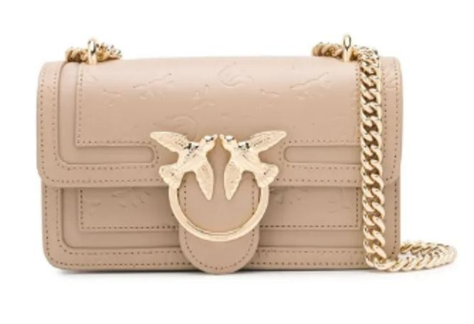 Сумка PINKO МИНИ LOVE BAG из тисненной кожи с логотипом