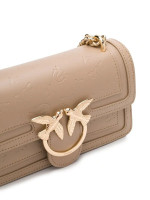 Сумка PINKO МИНИ LOVE BAG из тисненной кожи с логотипом