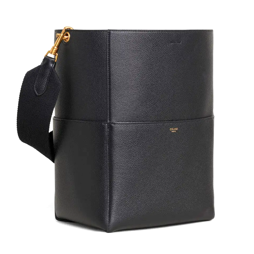 СУМКА CELINE SANGLE BUCKET BAG из мягкой зернистой телячьей кожи