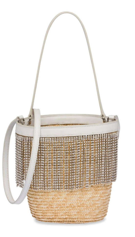 Сумка-ведро из соломы Miu miu