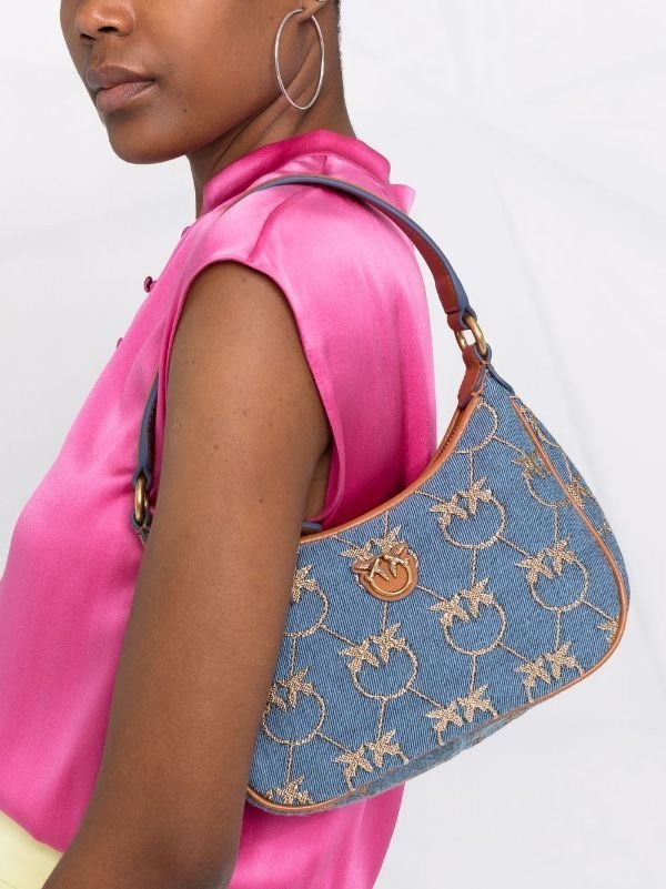 СУМКА Pinko MINI LOVE BAG HALF MOON DENIM LOGO