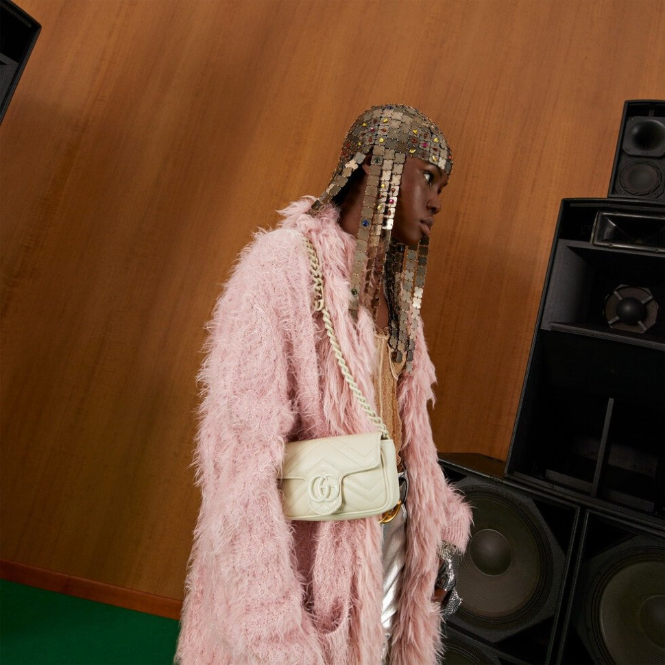Поясная сумка с логотипом GUCCI GG Marmont