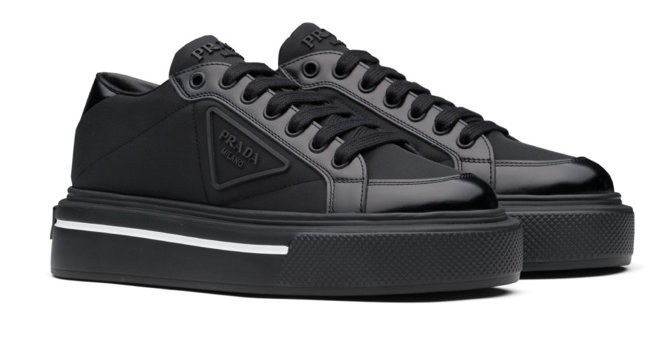 Prada Кроссовки из нейлона и кожи Prada Macro
