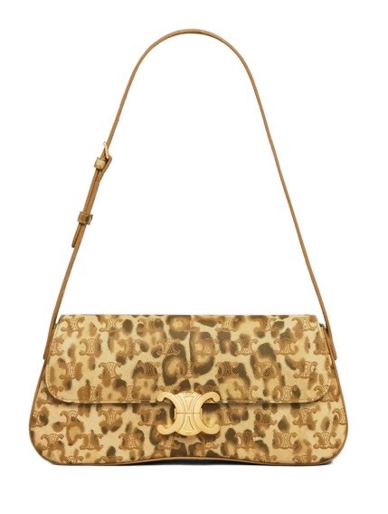СУМКА Celine LOLA MEDIUM ИЗ ХОЛСТА TRIOMPHE С ЛЕОПАРДОВЫМ ПРИНТОМ