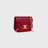 СУМКА С ЦЕПОЧКОЙ CELINE BESACE TRIOMPHE ИЗ БЛЕСТЯЩЕЙ ТЕЛЯЧЬЕЙ КОЖИ