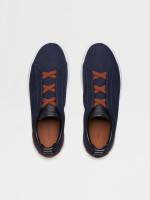 Zegna Текстильные кеды из денима Triple Stitch