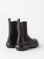 Кожаные ботильоны Jil Sander на массивной подошве