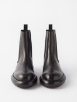 Кожаные ботильоны Jil Sander на массивной подошве