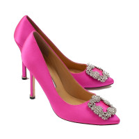 Атласные туфли-лодочки Manolo Blahnik