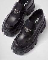 Prada Ботинки Monolith из полированной кожи