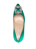 Туфли-лодочки Manolo Blahnik Hangisi 105 атласные