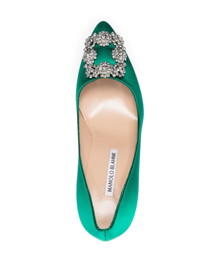 Туфли-лодочки Manolo Blahnik Hangisi 105 атласные