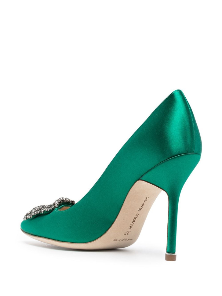 Туфли-лодочки Manolo Blahnik Hangisi 105 атласные