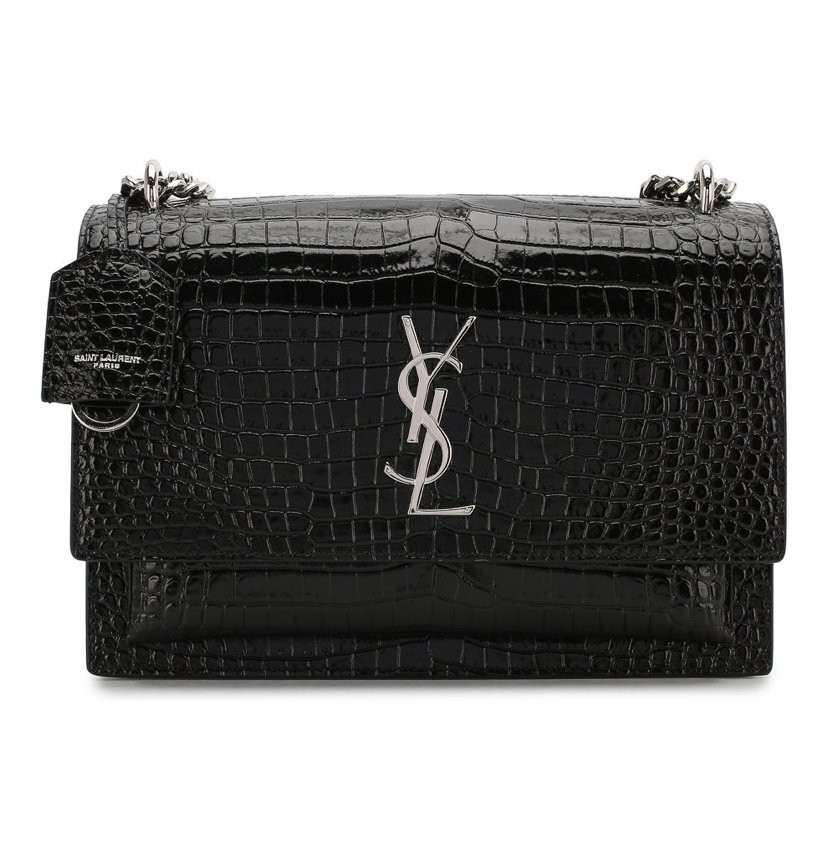 Сумка Saint Laurent Sunset medium с тиснением под крокодила