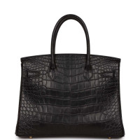 Сумка Hermes Birkin 30 Black Matte Alligator