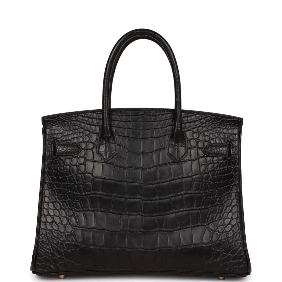 Сумка Hermes Birkin 30 Black Matte Alligator
