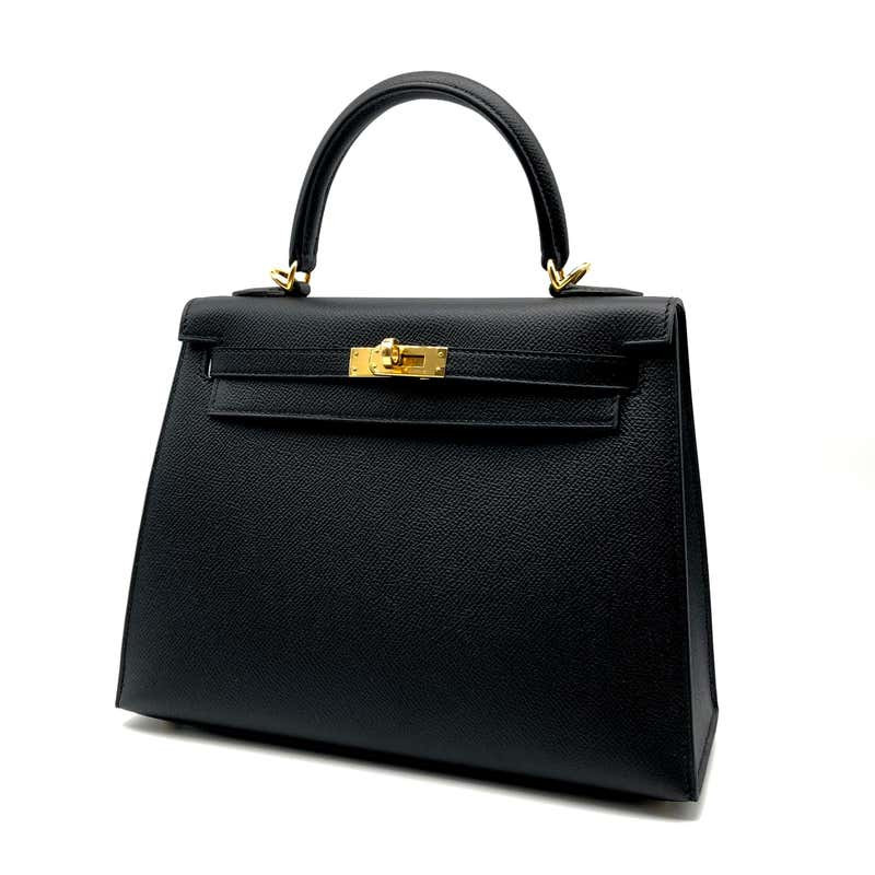 Сумка Hermes Kelly 25cm Black Epsom Leather Gold Hardware