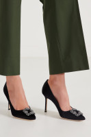 Туфли-лодочки Manolo Blahnik Hangisi 105 с кристаллами