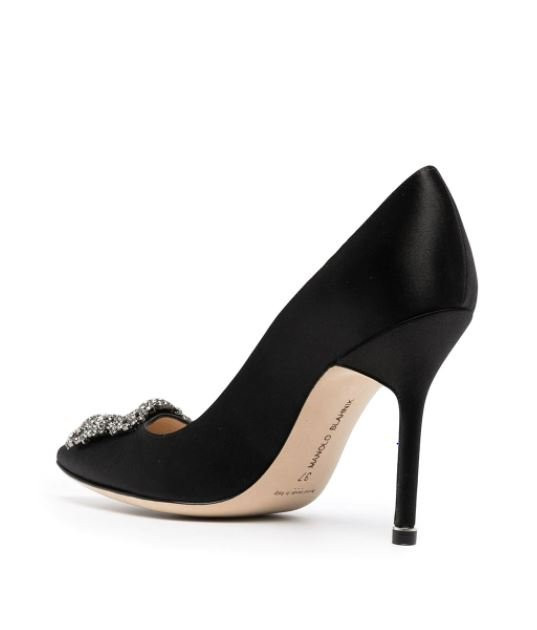 Туфли-лодочки Manolo Blahnik Hangisi 105 с кристаллами