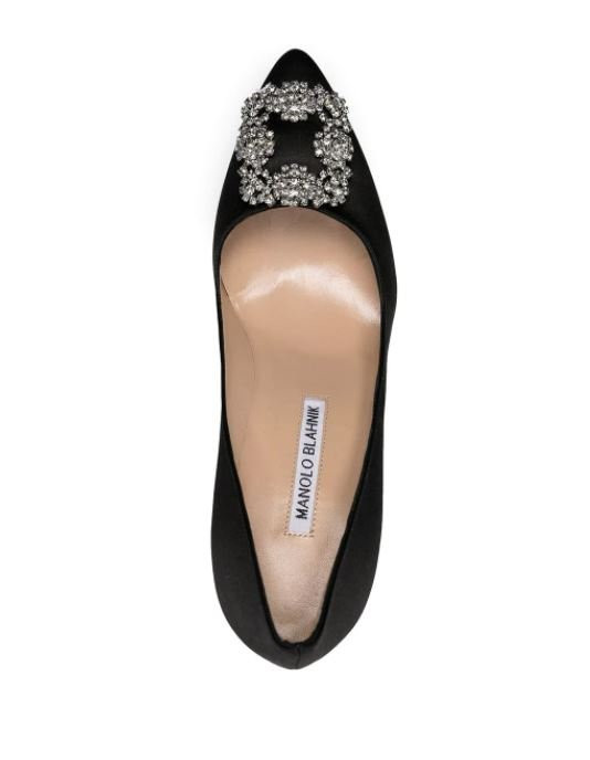 Туфли-лодочки Manolo Blahnik Hangisi 105 с кристаллами