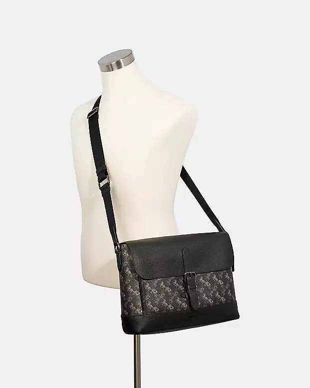 Сумка COACH Hudson Messenger с принтом лошади и кареты